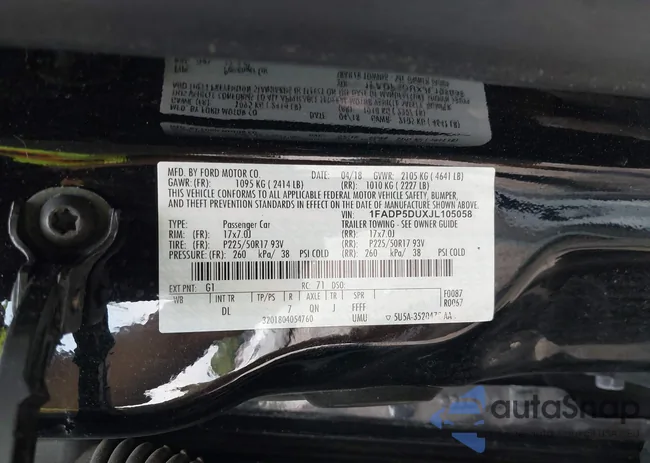 1FADP5DUXJL105058: 43126235