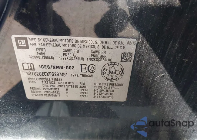 3GTU2UECXFG297451: 43126273