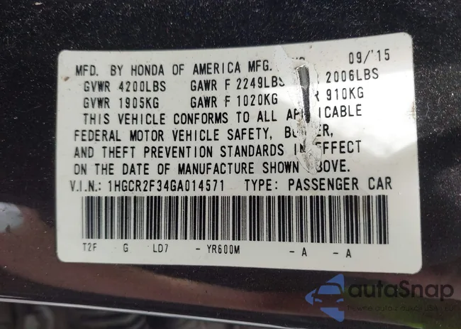 1HGCR2F34GA014571: 43126275