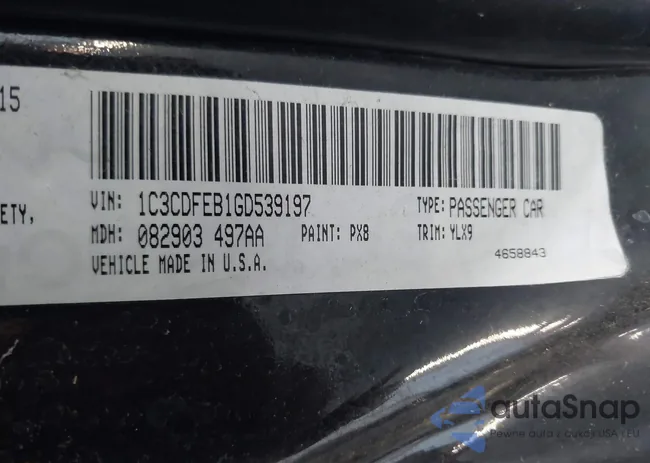 1C3CDFEB1GD539197: 43126274