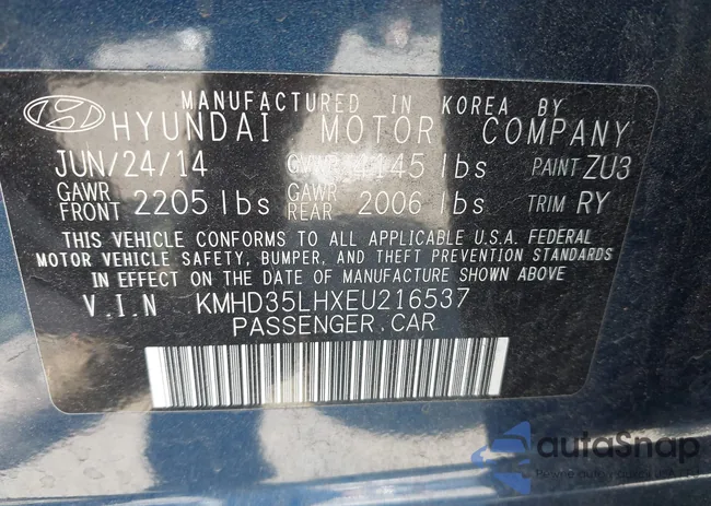 KMHD35LHXEU216537: 43126327