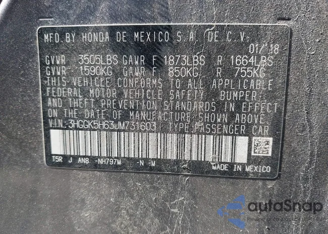 3HGGK5H63JM731603: 43126330