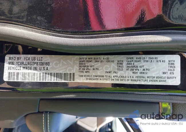 1C4RJJAG0P8106160: 43126366