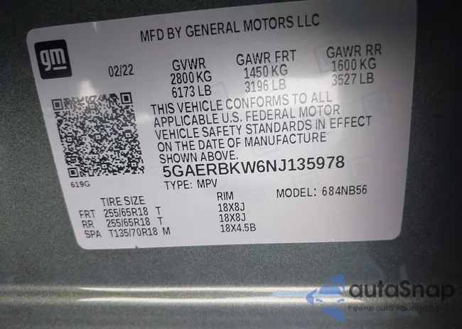 5GAERBKW6NJ135978: 43126378