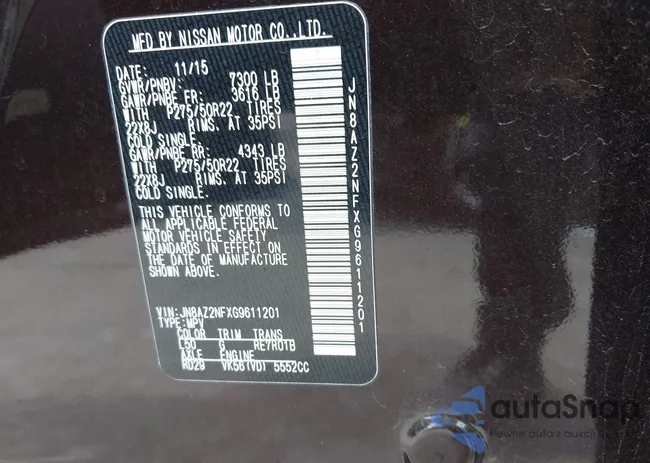 JN8AZ2NFXG9611201: 43126525