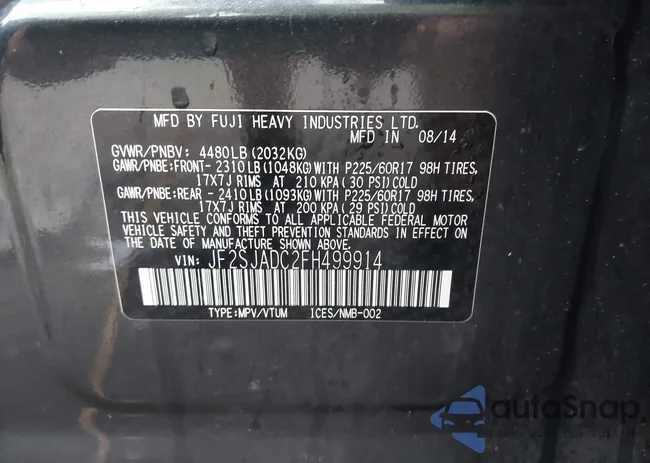 JF2SJADC2FH499914: 43126569