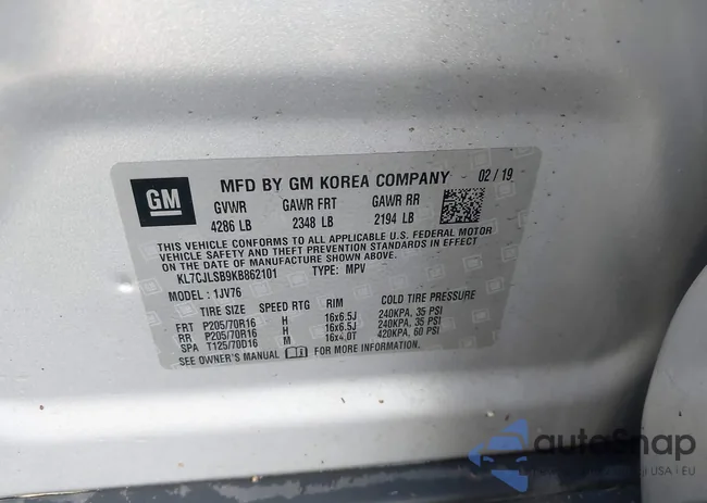 KL7CJLSB9KB862101: 43126623