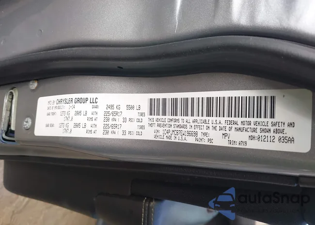 1C4PJMCB7EW196698: 43125681