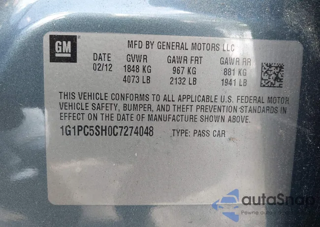 1G1PC5SH0C7274048: 43125816