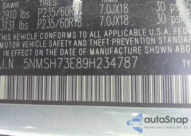 5NMSH73E89H234787: 43125850