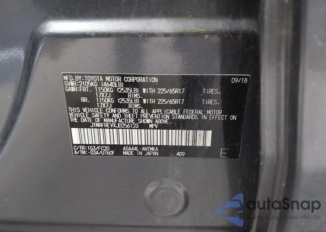 JTMRFREVXJD256123: 43125903