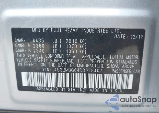 4S3BMBG64D3028407: 43125963