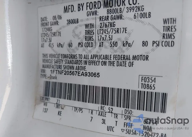 1FTNF20567EA93065: 43125992