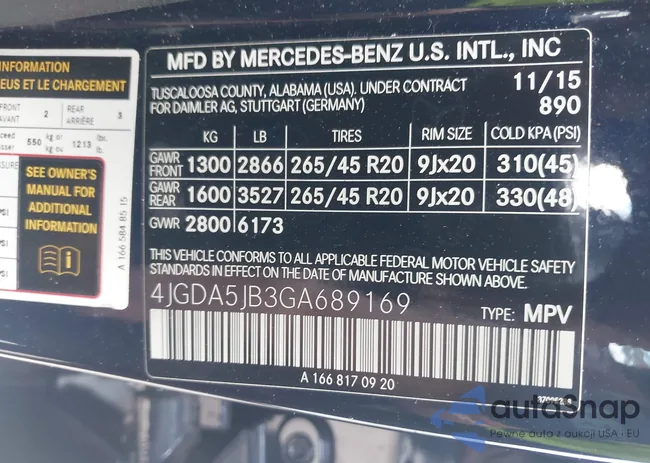 4JGDA5JB3GA689169: 43127113