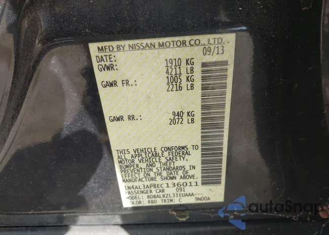 1N4AL3AP8EC136011: 43127131