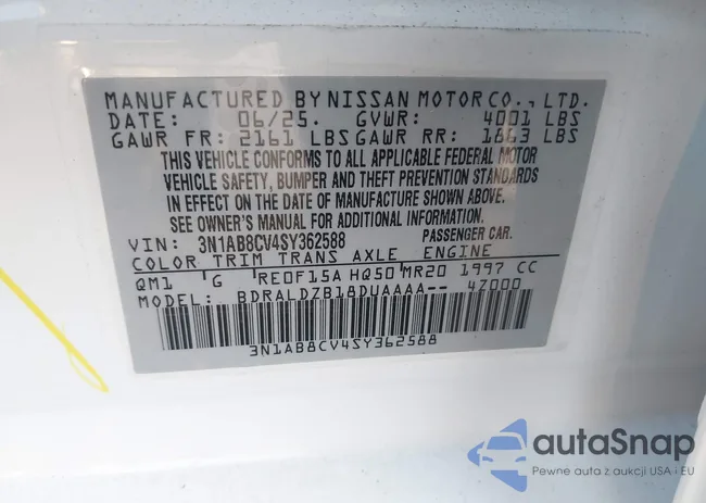 3N1AB8CV4SY362588: 43127198