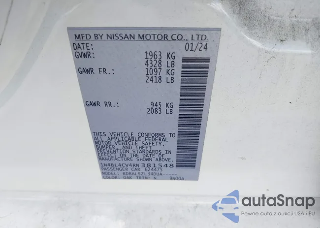 1N4BL4CV4RN381548: 43127445