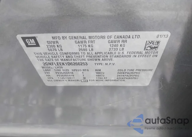 2GNFLEEK1D6266253: 43127564