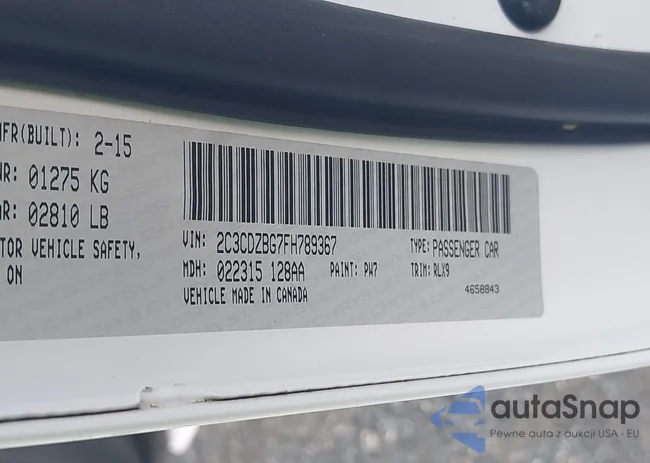 2C3CDZBG7FH789367: 43127649