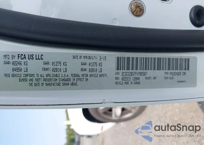 2C3CDZBG7FH789367: 43127649