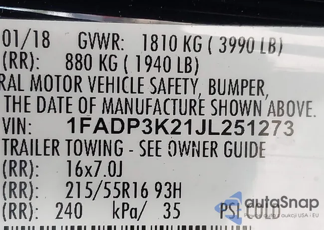 1FADP3K21JL251273: 43127657