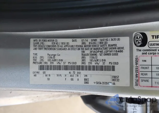 3FADP4EJ2FM118486: 43126777