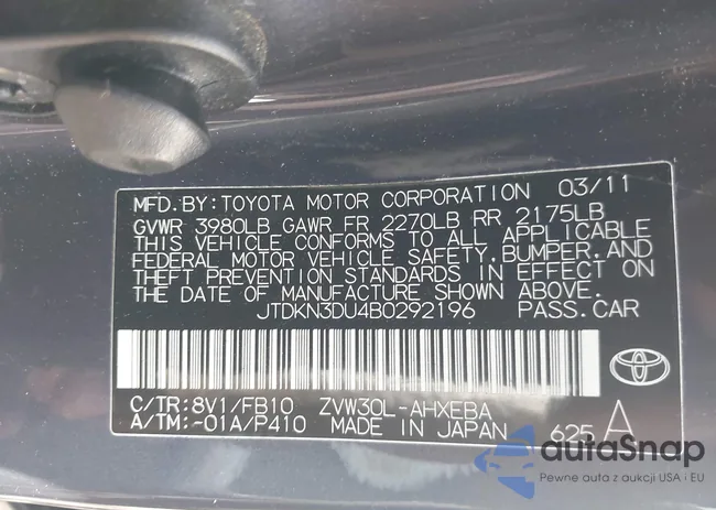 JTDKN3DU4B0292196: 43126798