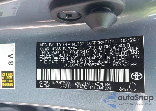 JTDBCMFE1R3057894: 43126809