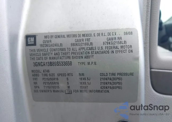 3GNCA13B89S533658: 43126913