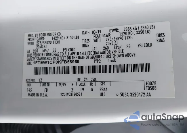 1FTEW1CP0KFB58969: 43127057