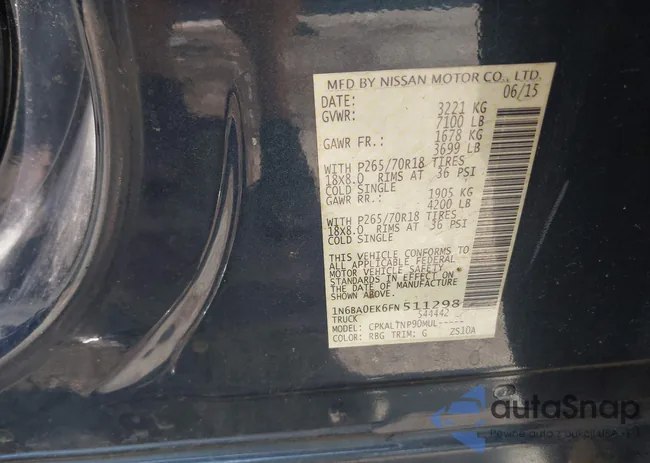 1N6BA0EK6FN511298: 43127075