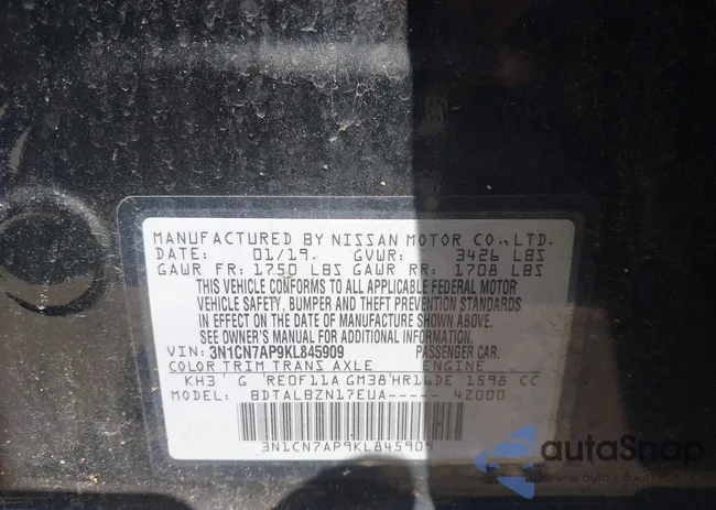 3N1CN7AP9KL845909: 43128075