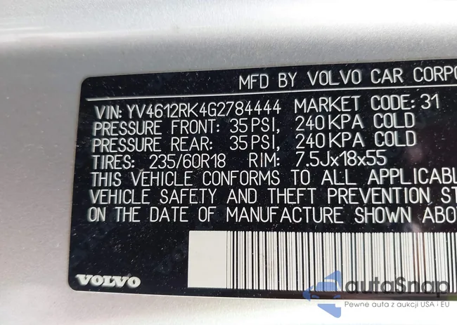 YV4612RK4G2784444: 43128228