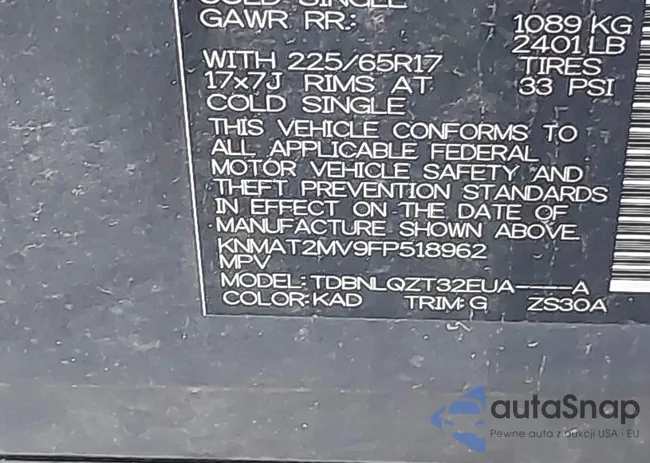 KNMAT2MV9FP518962: 43128273