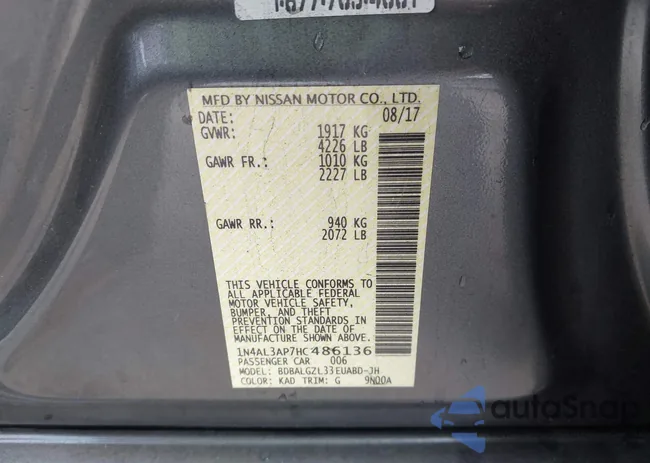 1N4AL3AP7HC486136: 43128302