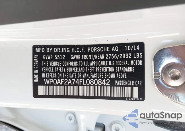 WP0AF2A74FL080842: 43128428