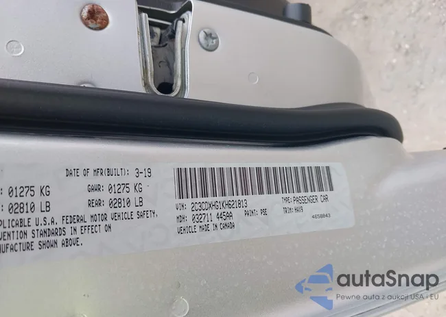 2C3CDXHG1KH621813: 43128451