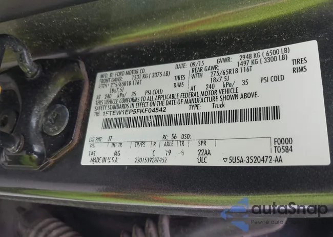 1FTEW1EP5FKF04542: 43128488