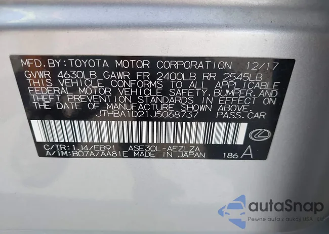 JTHBA1D21J5068737: 43128505