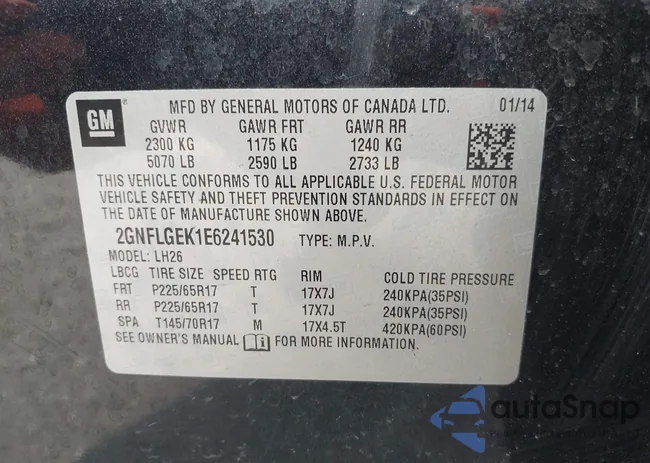 2GNFLGEK1E6241530: 43128509