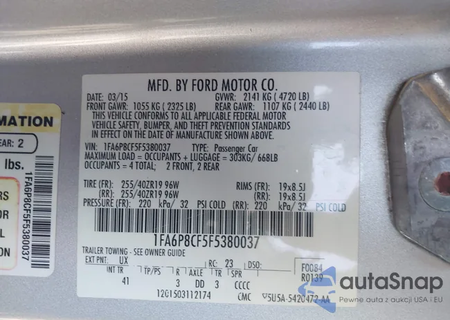 1FA6P8CF5F5380037: 43128520