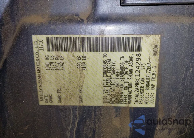 1N4AL2AP8BC124298: 43127709