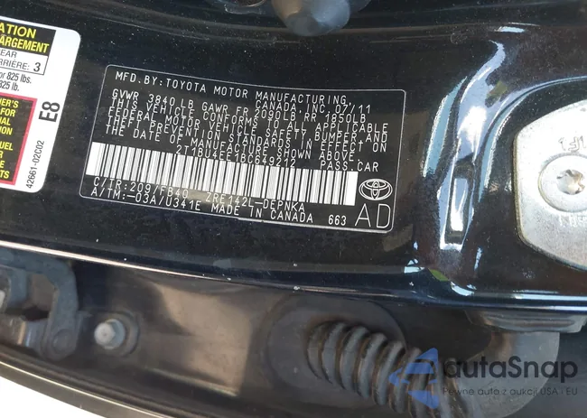 2T1BU4EE1BC649212: 43127710