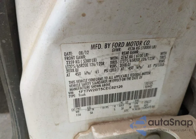 1FT7W2BT5CEC82126: 43127747