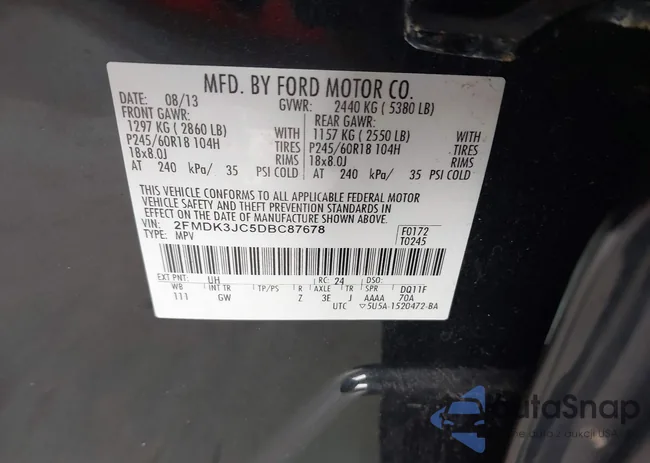 2FMDK3JC5DBC87678: 43127843