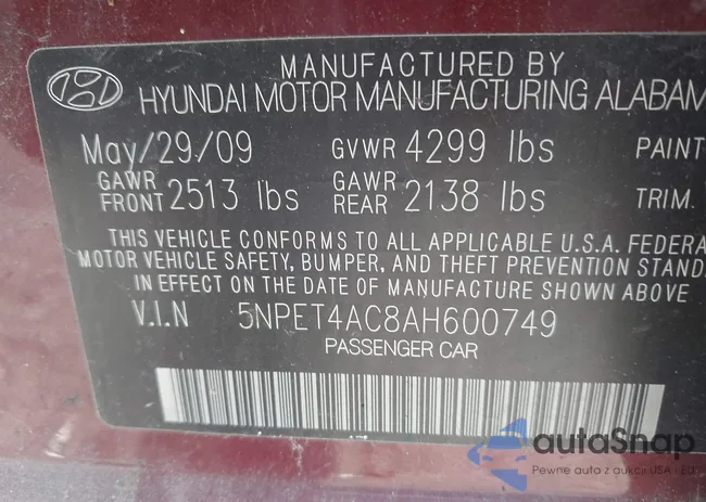 5NPET4AC8AH600749: 43127902