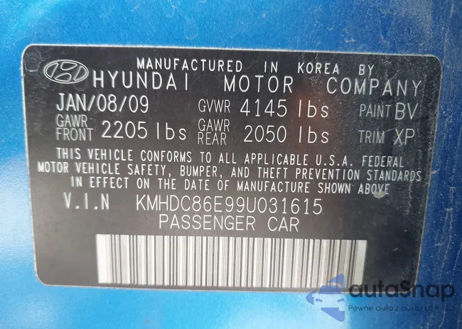 KMHDC86E99U031615: 43129091