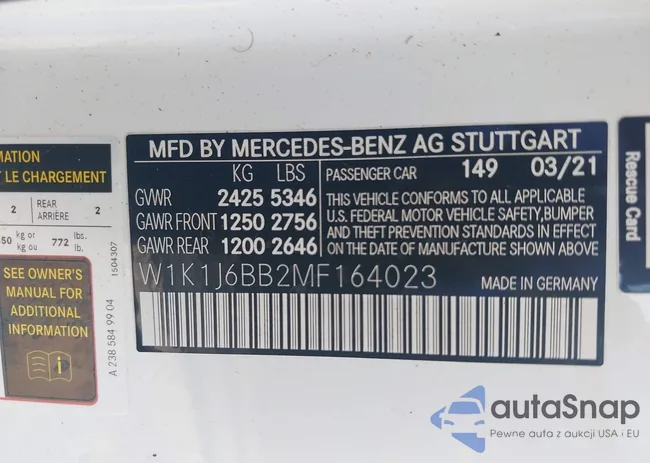 W1K1J6BB2MF164023: 43129107