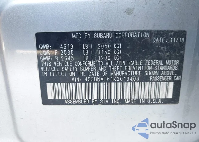 4S3BNAB61K3019403: 43129145