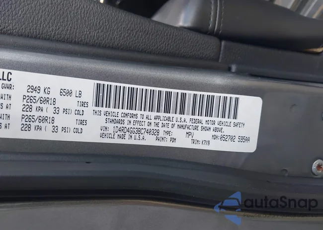 1D4RD4GG3BC740328: 43129169